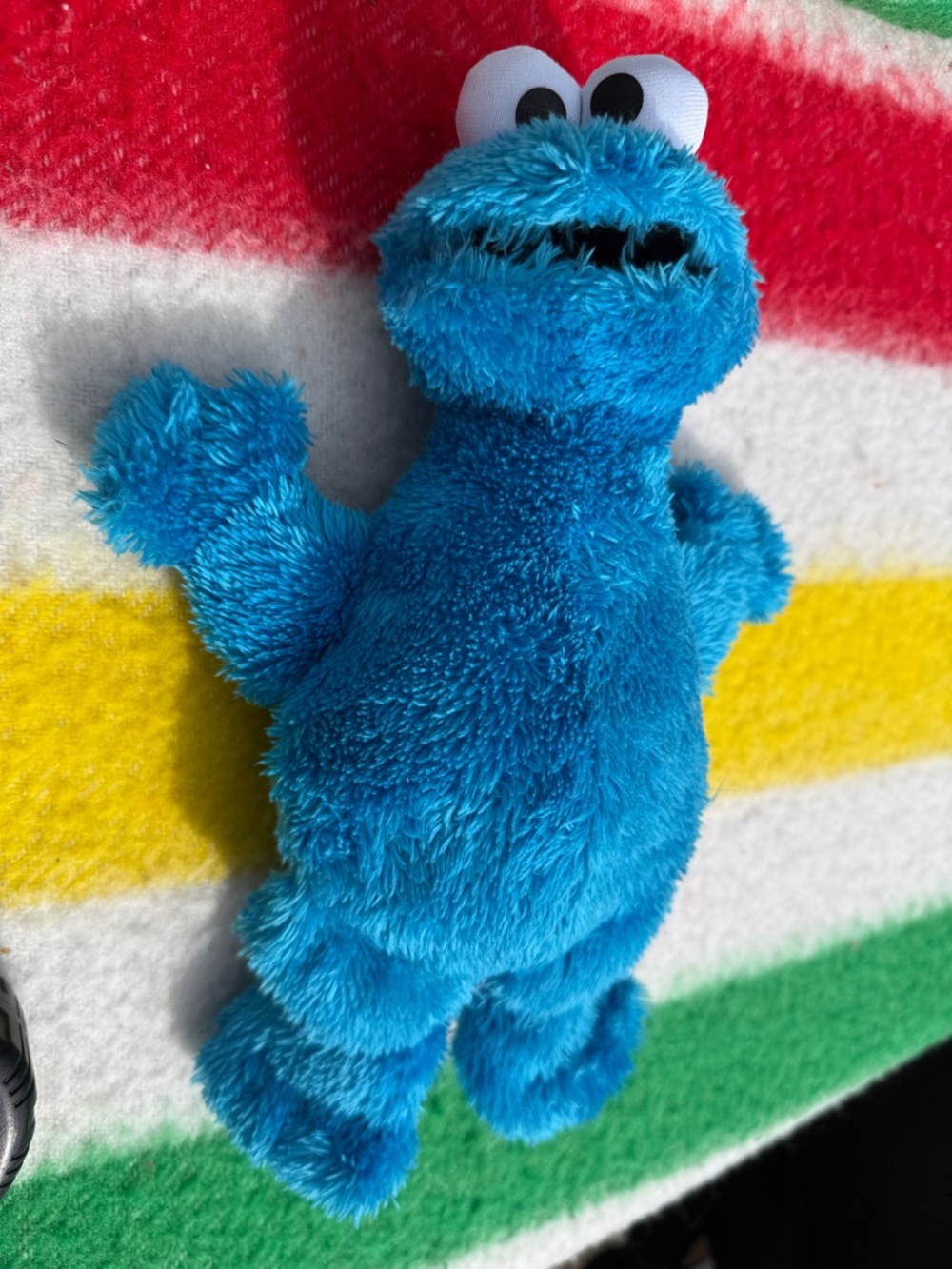 Cookie Monster plush toy Sesame Street, by Hasbro/Playskool in 2012. GUC
